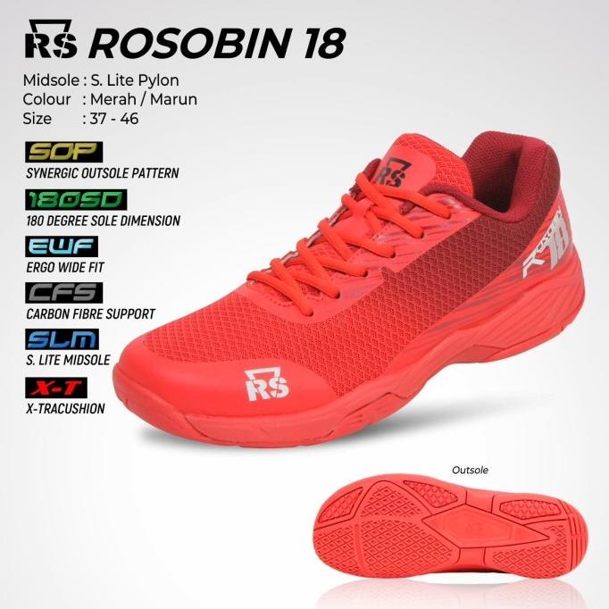 Barang Terlaris Sepatu Badminton Rs Rosobin 18 Readyy Rianiwijaya14
