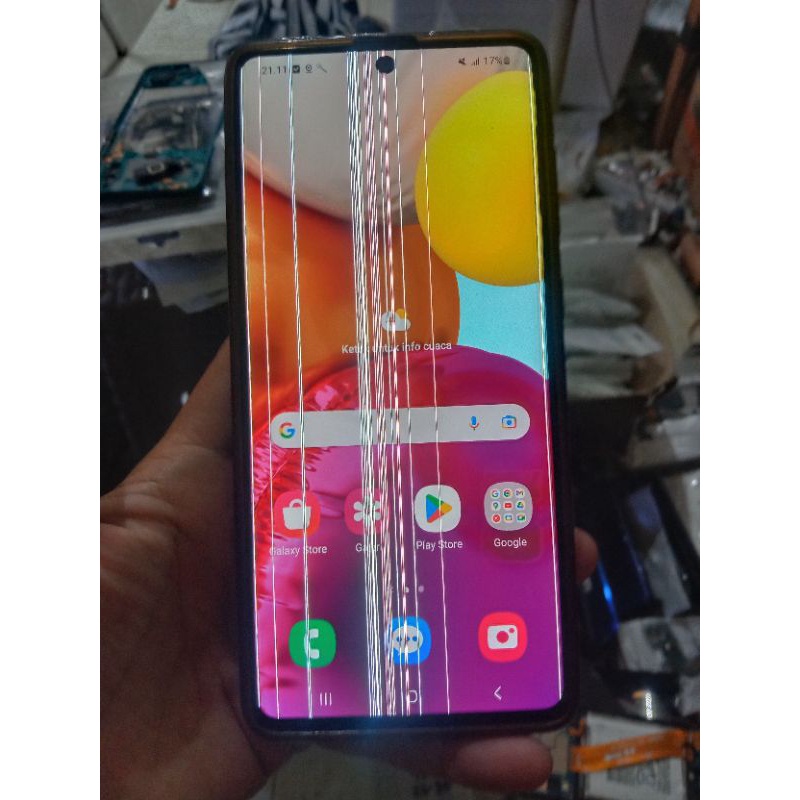 Lcd Samsung A71 Minus Pink Line