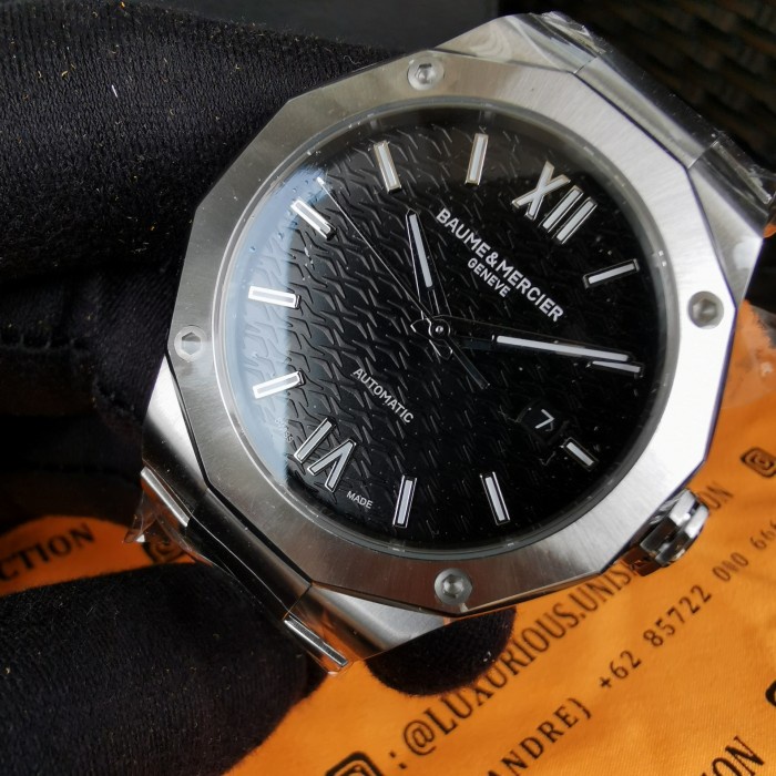 ✅Termurah Jam Tangan Baume Mercier Riviera Black Dial Intergated Bracelet Swiss Bisa Gojek