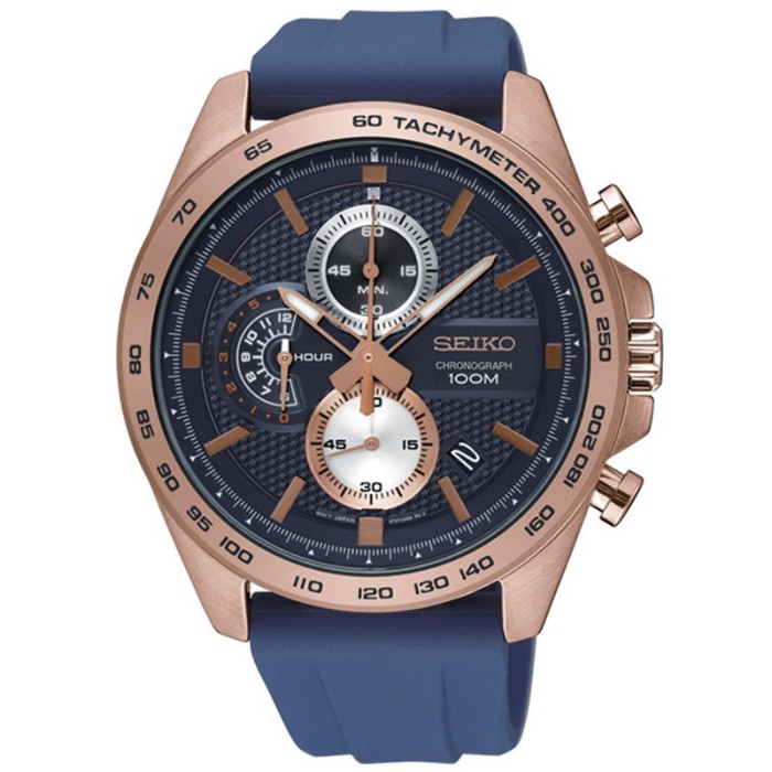 ✅Sale Jam Tangan Pria Seiko Chronograph Ssb290P1 Blue Original Terbaru
