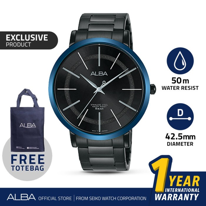 ✅Ready Jam Tangan Pria Alba Prestige Quartz Ah8395 Stainless Steel Original Berkualitas