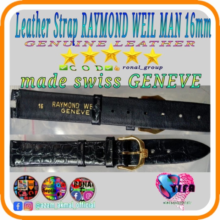 ✅Sale Tali Jam Raymond Weil Othello Model Coak Man Logo Rw Original Swiss 26 Bisa Gojek