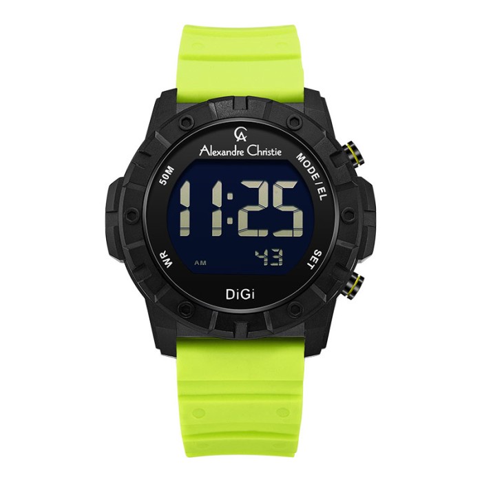 ✅Ori Jam Tangan Pria Alexandre Christie Digi Ac 9364 Mh Ripbale Men Black Limited