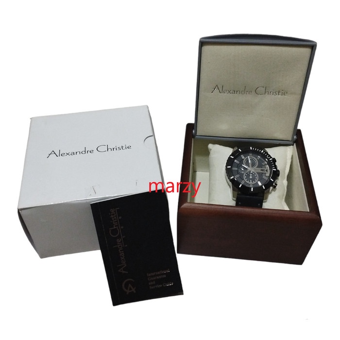 ✅Original Jam Tangan Pria Alexandre Christie Ac 6527 Original Black/Hitam Diskon