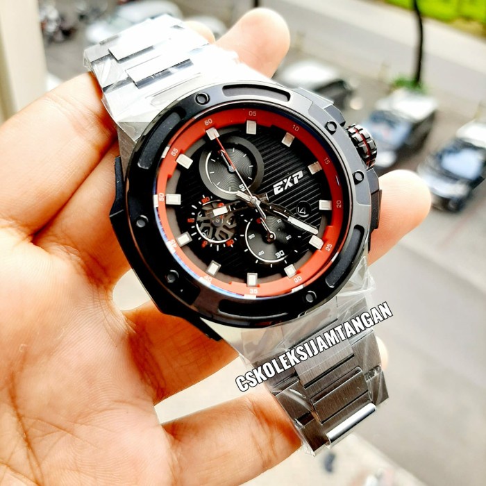 ✅Ori Jam Tangan Pria Expedition E 6818 E6818 Silver Red Original Bergaransi Limited