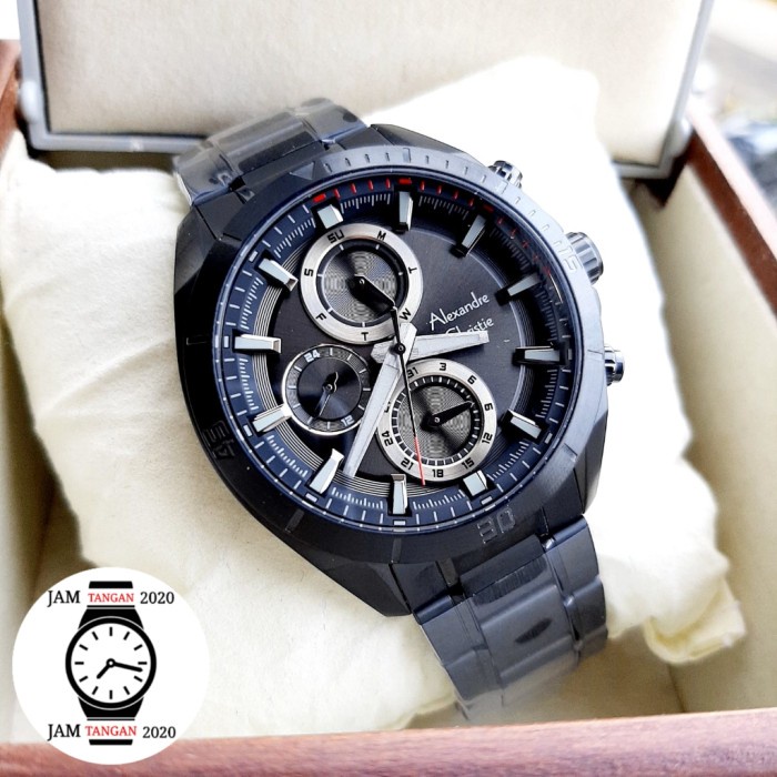 ✅Ori Jam Tangan Pria Original Alexander Cristie Ac 6581 Black Ac6581 Limited