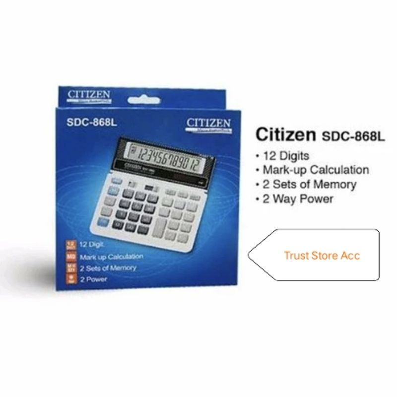 

Kalkulator 12 Digit Citizen SDC 868 L