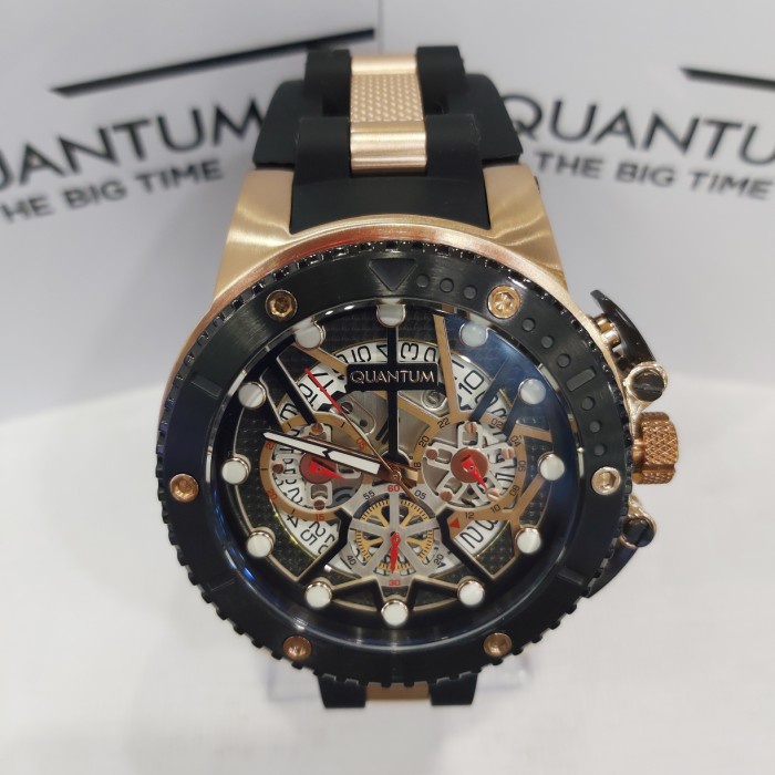 ✅Ori Jam Tangan Pria Quantum Hunter Hng535.851 The Big Timr Original Terbatas