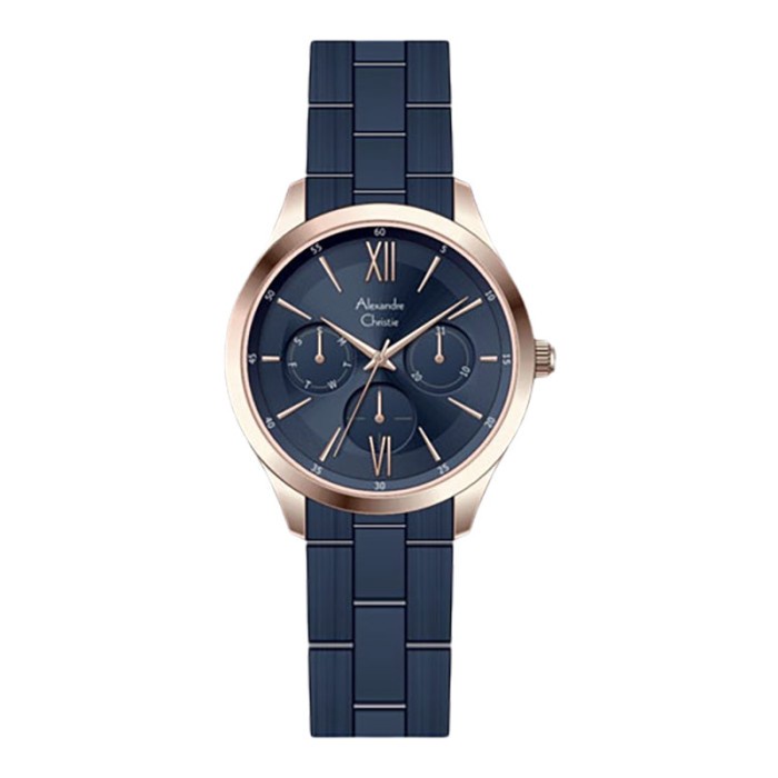 ✅New Ori Jam Tangan Wanita Alexandre Christie Ac 2796 Bf Burbu Ladies Blue Dial Terbatas