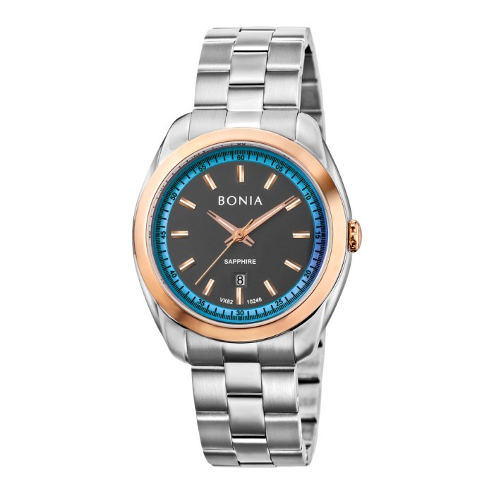 ✅New Jam Tangan Bonia B10246-2342 Jam Tangan Wanita - Silver Hitam Original Bisa Sameday