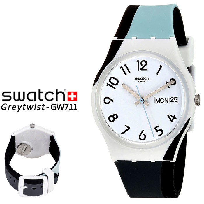 ✅Baru Jam Tangan Wanita Swatch Gw711 Grey Twist Original Diskon