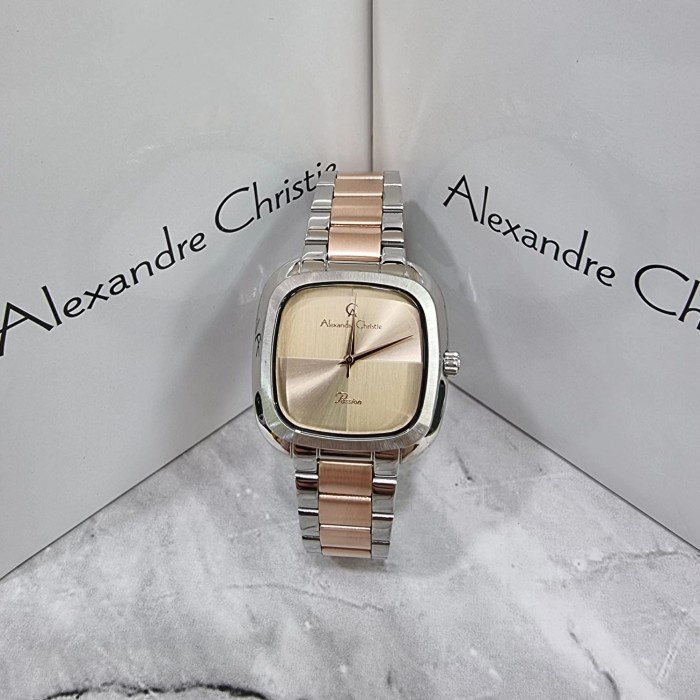 ✅Baru Jam Tangan Wanita Original Alexander Christie Ac2982Lh Rosegold Silver Terbatas