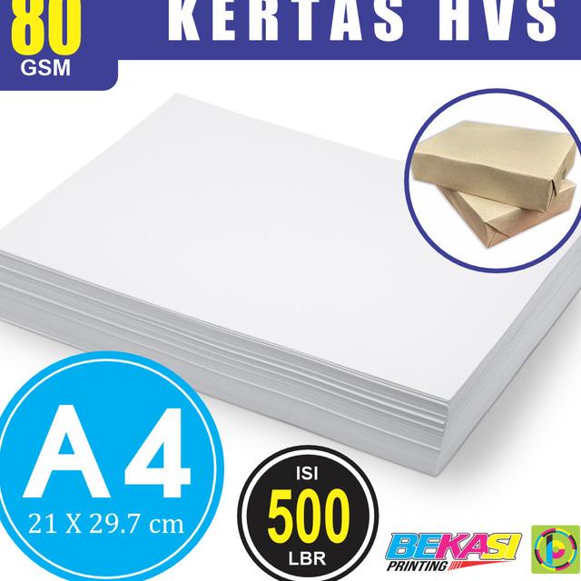 

Wood Free Paper Kertas HVS 80 Gram GSM A4 21x29.7 cm 1 REAM Kode lb 1030