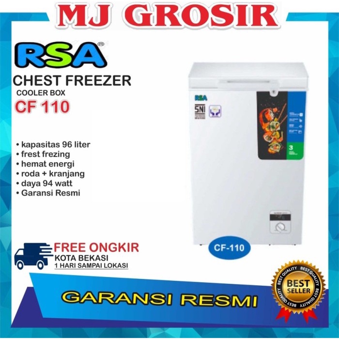 Promo Rsa Chest Freezer Cf 100 Box 100L Lemari Pembeku 100 Liter By Gea