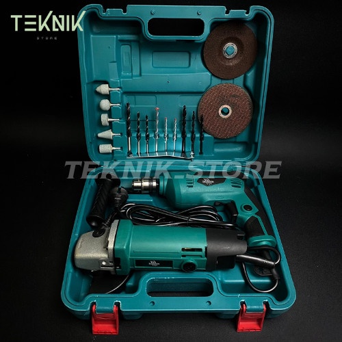 Promo Paket Mesin Bor Dan Gerinda Set Koper Mailtank Sh 01-119 Terbaru