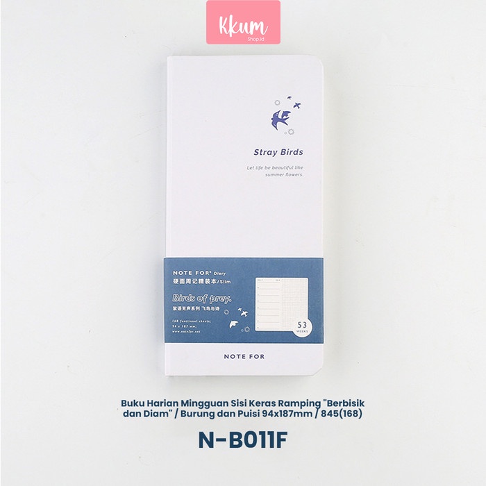 Notebook weekly monthly planner/ Journal book aesthetic/ Slim notebook