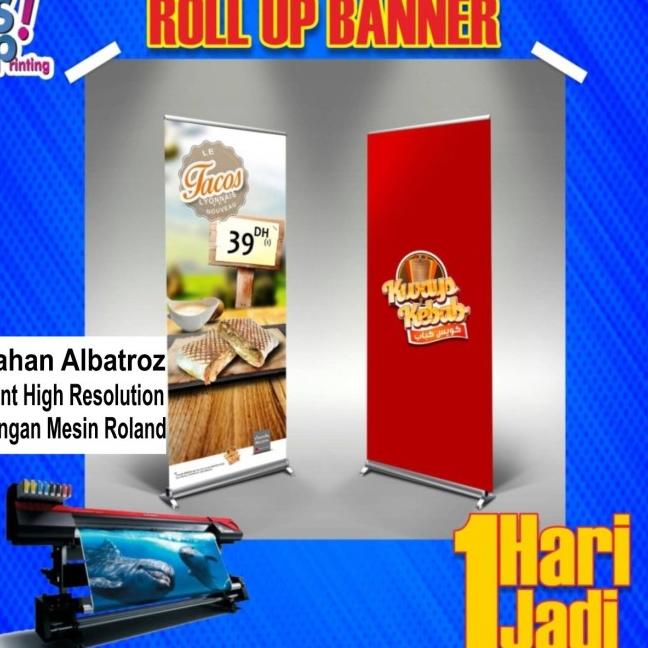

Roll Up banner ukuran 60 x 160 cm print / cetak Kode lb 1101