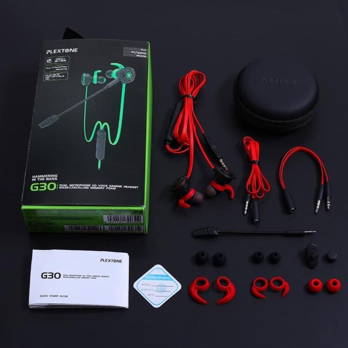 Plextone G30 with Mic Stereo Bass Gaming Hammerhead Earphone