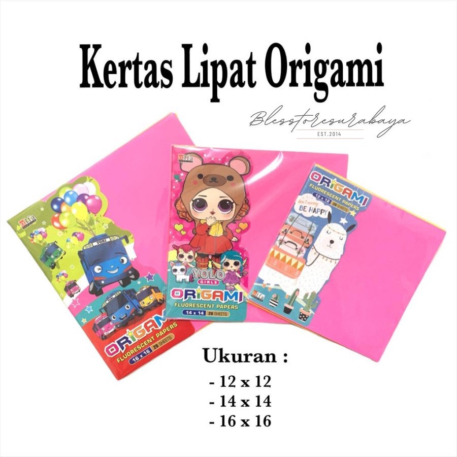 

[Boon 760] (Isi 20 Lembar) Kertas Lipat / Origami 2 Sisi Warna Warni