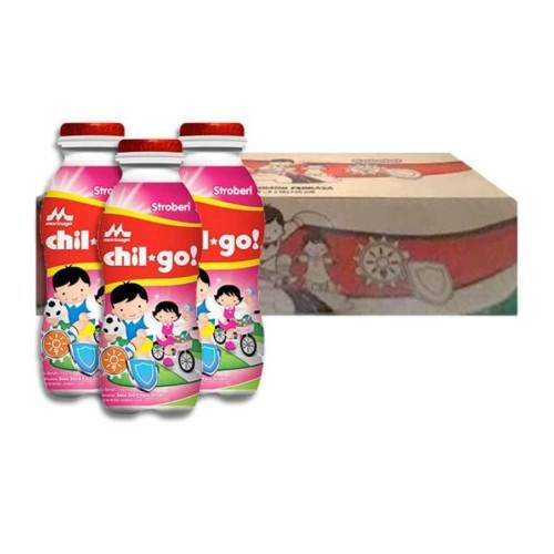 

Chil Go Uht/ Chilgo Karton Isi 36 Botol/Rasa Vanilla-Coklat-Strawberry