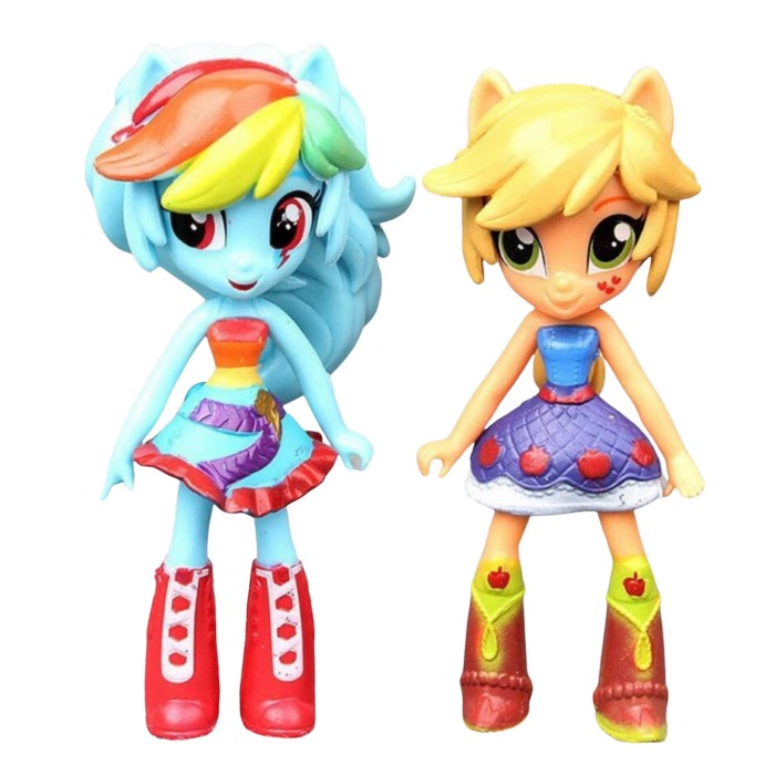 Action Figure My Little Pony Equestria Girls Cowboy Set 6 Pcs Topper