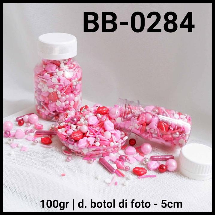 

BEST DEAL BB-0284 SPRINKLES SPRINKLE SPRINGKEL 100GR BIBIR HATI PINK MERAH !