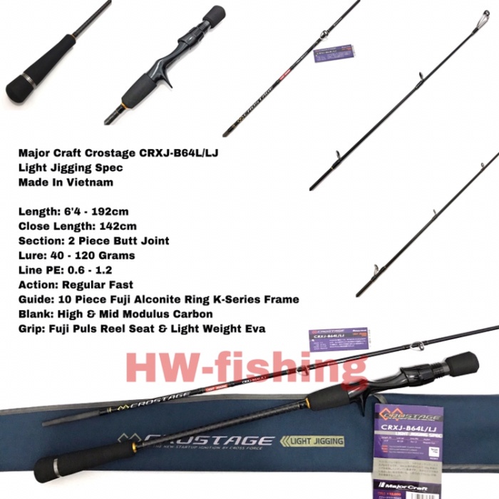 ✨Ori Major Craft Crostage Crxj-B64L/Lj Light Jigging Spec Bisa Sameday