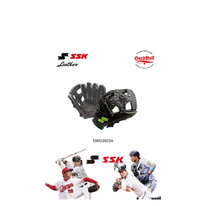 ✨Ori Glove Softball  Baseball Ssk 1175 Inch Dwg3923A Black Berkualitas