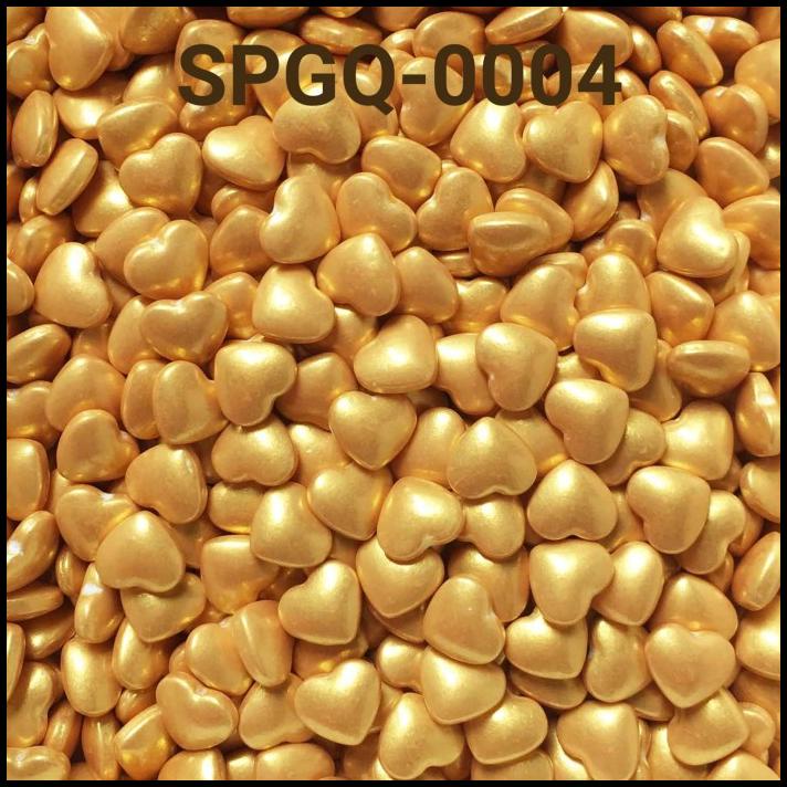 

GRATIS ONGKIR SPGQ-0004 SPRINKLES SPRINKLE SPRINKEL 250GR HATI GOLD EMAS !!!!!!!