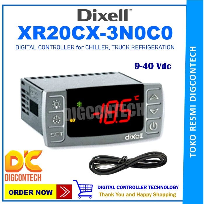 ✅Ready Xr20Cx Dixell Digital Thermostat Xr20Cx-3N0C0 9-40 Vdc Bisa Gojek