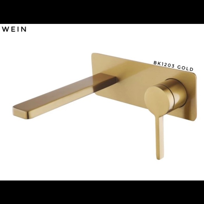 ✅Ori Kran Wastafel Gold Mixer Tembok Model Toto/Kran Wastafel Tembok Emas Bisa Gojek