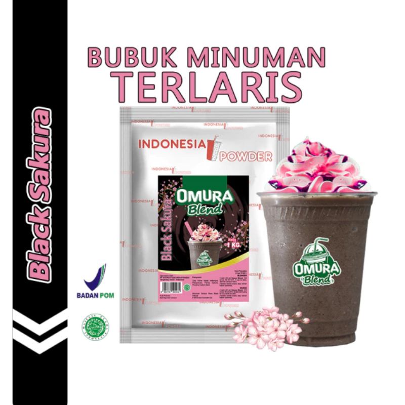 

Black Sakura 1Kg / Indonesia Powder / Bubuk Minuman OMURA BLEND