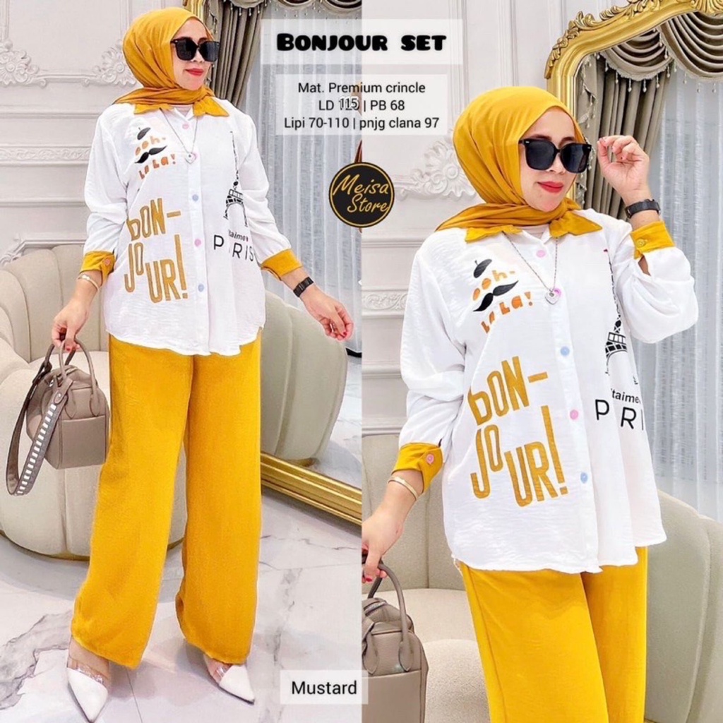 Setelan Wanita Terbaru 2023 Viral Dewasa Bju Stelan Ibu Elegan Mewah Atasan Pas Buat Seksi Modern Si