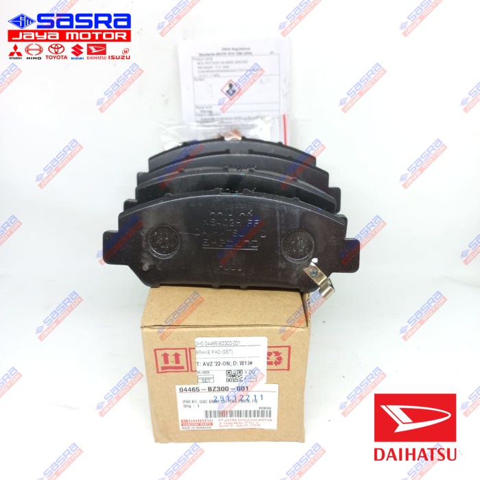 Brake Pad ORI AVANZA/XENIA 2022+|RAIZE/ROCKY Daihatsu Genuine Parts DHS.04465-BZ300-001 Kampas Rem D