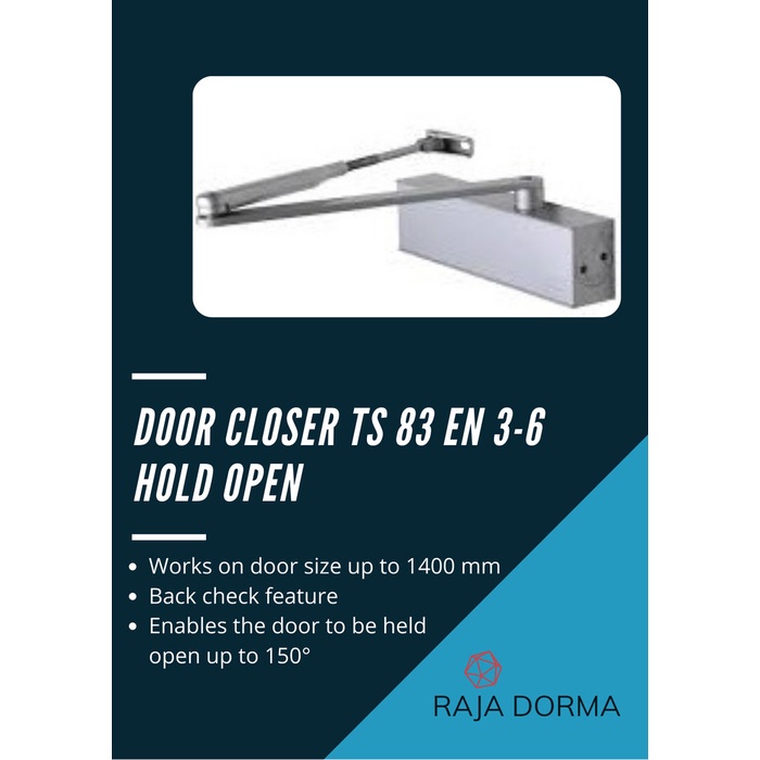 [Ori] Door Closer Dorma Ts 83 En 3-6 Ho Hold Open Diskon