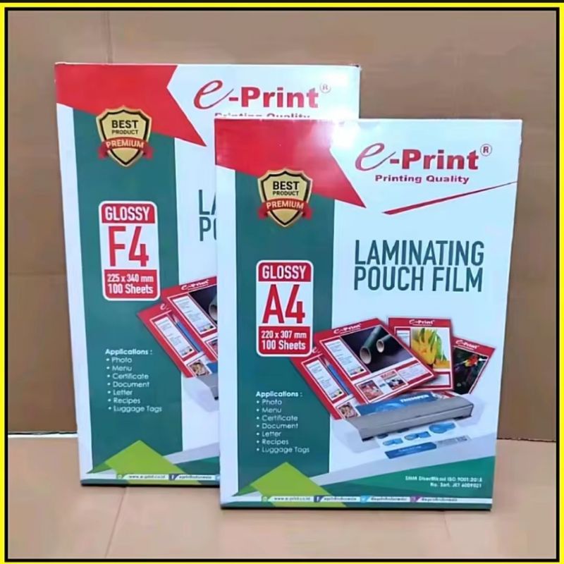 

20 Lembar Plastik Laminating A4 / F4 EPRINT