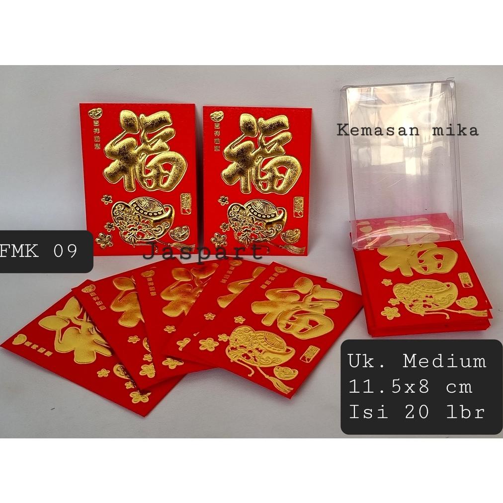 

Angpao Imlek Fuk Fu Isi 20 Lembar Fung Pau Hongbao Fuk Kotak Mika Fukmika Ukuran Medium