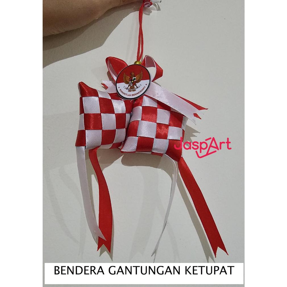 Bendera Merah Putih Hiasan Ketupat Bendera Gantungan Mobil Hiasan Bendera Mobil Gantungan Ketupat Me