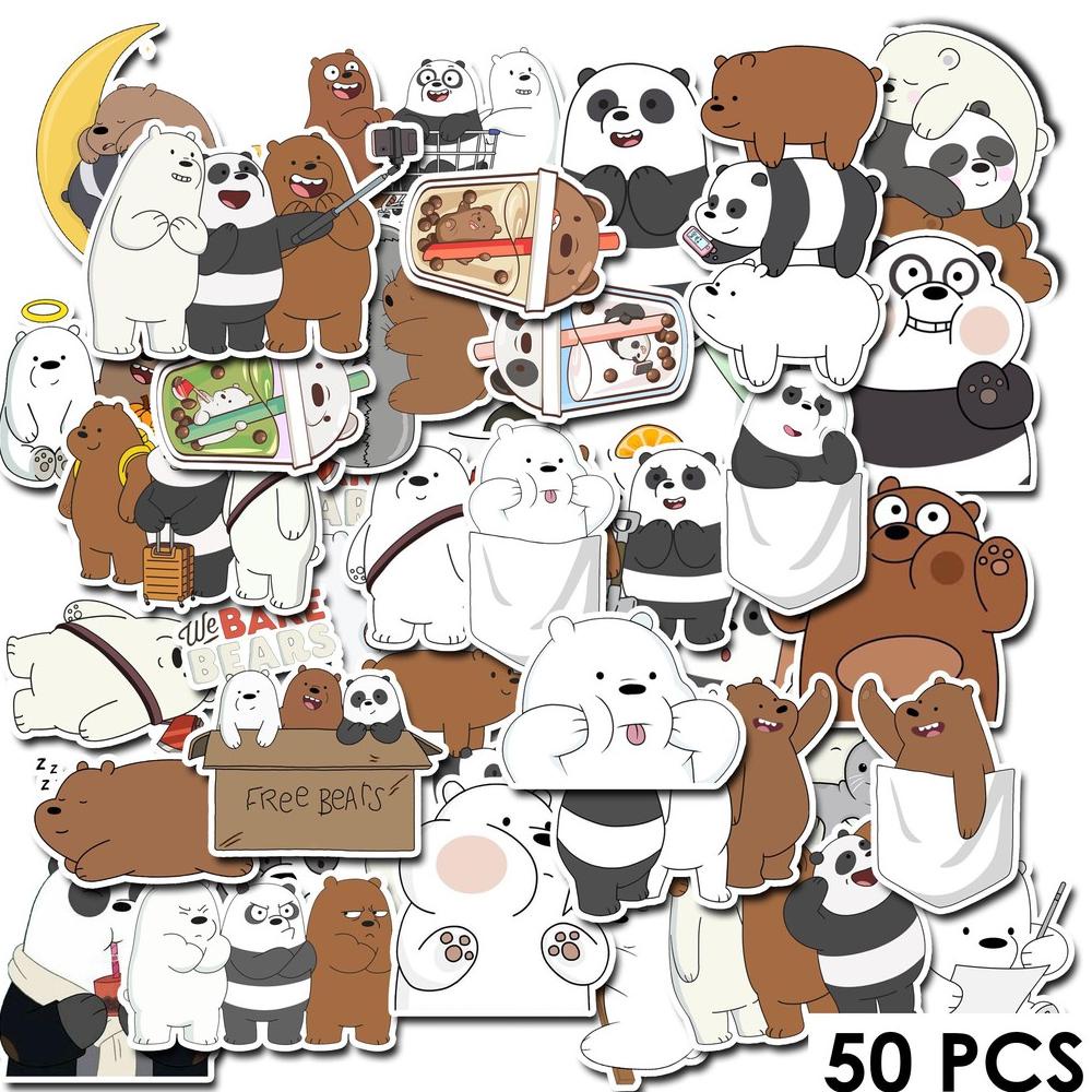 

STIKER ISI 50 TUMBLR FASHION CUTE STICKER UNTUK LAPTOP HP KULKAS RUMAH st067 bare bear