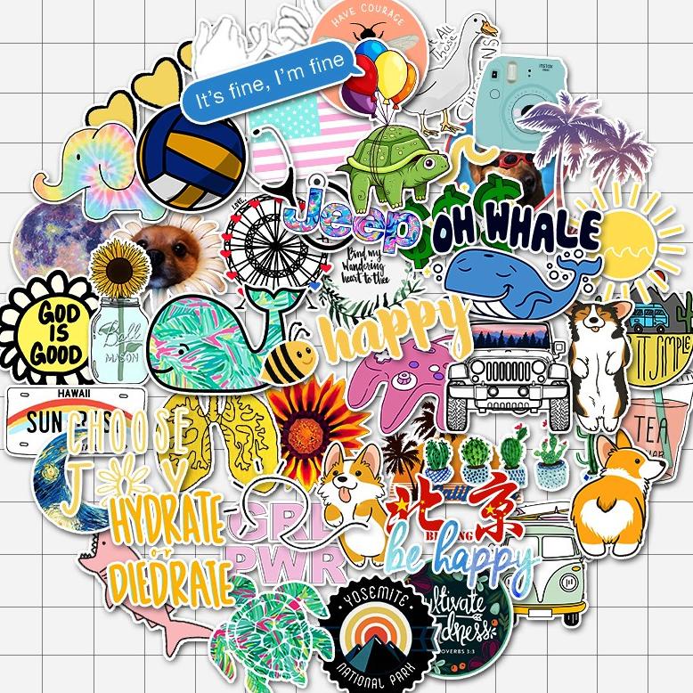 

STIKER TUMBLR FASHION CUTE STICKER UNTUK LAPTOP HP KULKAS RUMAH sepeda