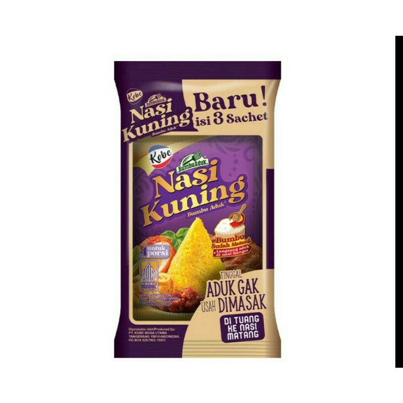 

Kobe Bumbu Aduk Nasi Kuning 3 x 15 g