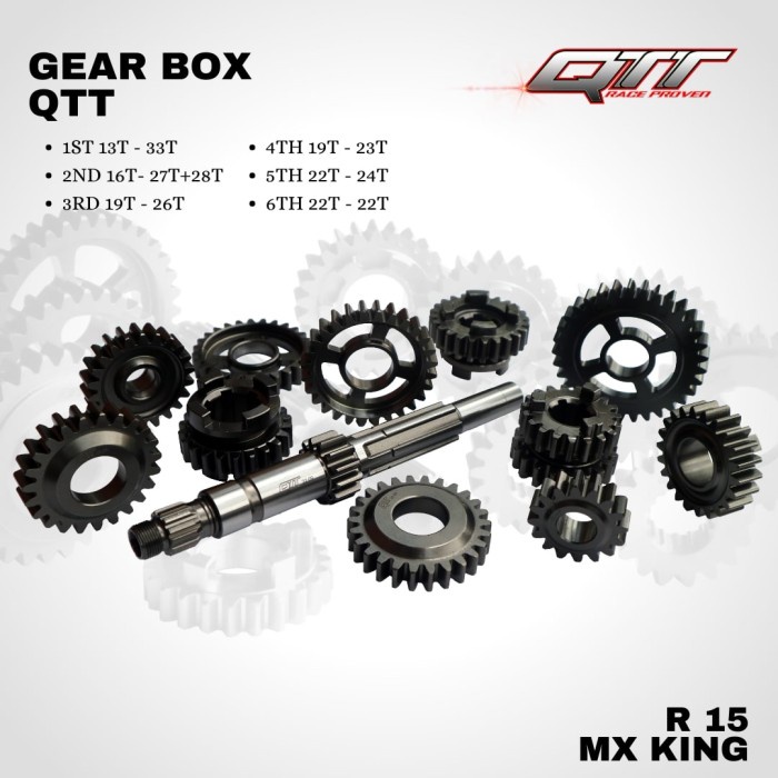 ✅Ready Gear Box Rasio Qtt R15 / R15V3 / Mx King New Terbaru