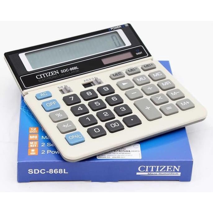 

Calculator / Kalkulator - Citizen SDC 868 L GARANSI RESMI MURAH!