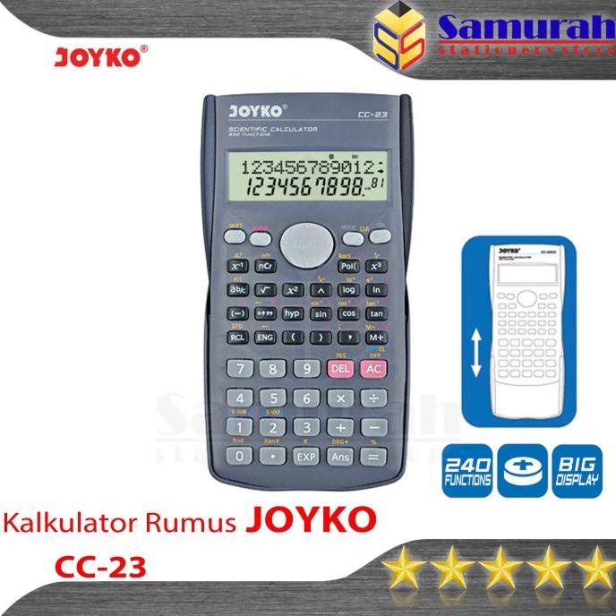 

Kalkulator Meja Joyko CC 23 Sin Cos Tan / Calculator Rumus CC-23