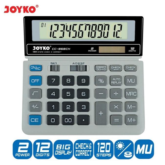 

Calculator Kalkulator Joyko CC-868CH 12 Digits Check Correct