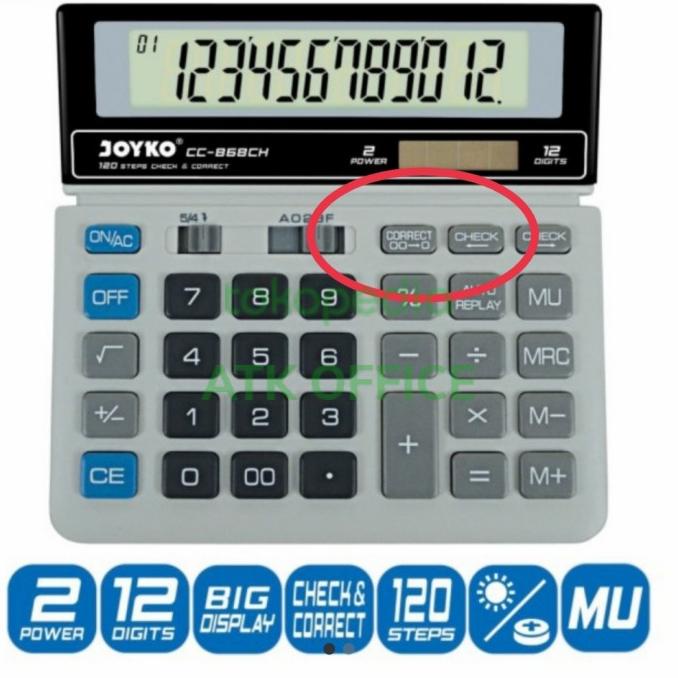 

Calculator Joyko kalkulator 868 CH Check Correct