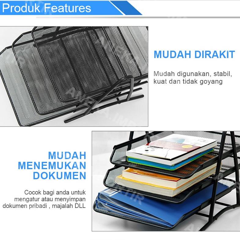 

Terbaru - Rak Kertas Dokumen Surat 3 Susun - Paper Document Letter Tray 3 Tier !