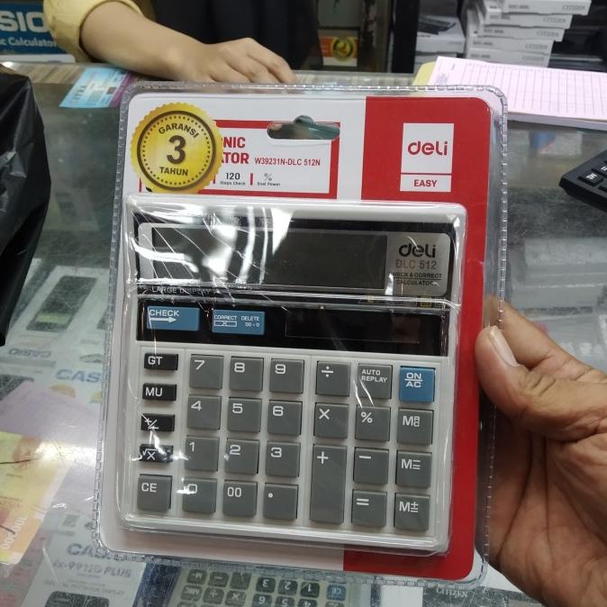 

DELI DLC-512 PUTIH / HITAM easy Calculator kalkulator meja dagang ori