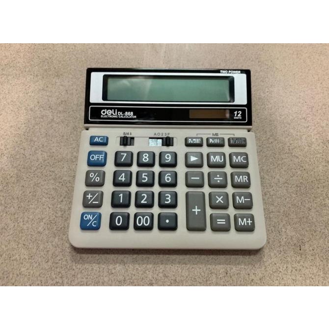 

KALKULATOR 12 DIGIT DELI KODE DL-868
