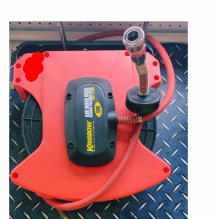 [Original] Krisbow Gulungan Selang Kompresor /Gulungan Selang Angin Otomatis 9M Limited